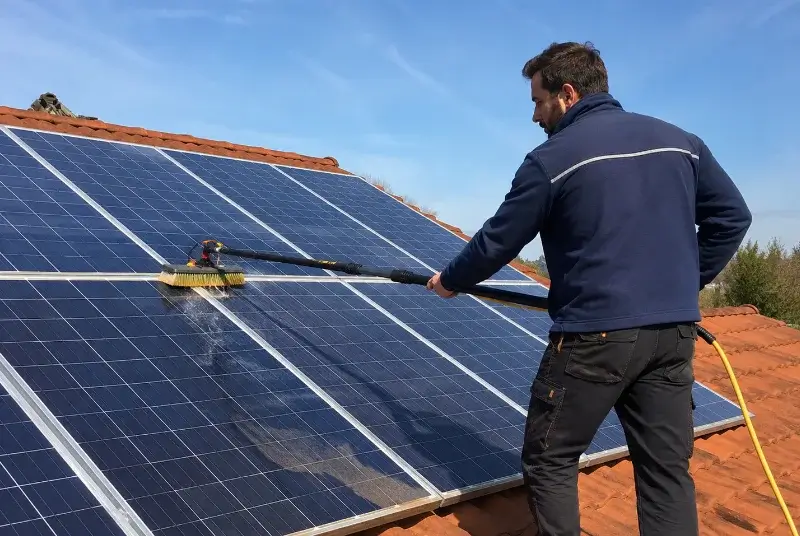 Nettoyage et entretien de panneaux solaires à Hoffen